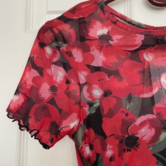 NWT Floral Red H&M Dress - Picture 3 of 10